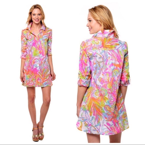 Lilly Pulitzer Jupiter Island Tunic Scuba To Cuba - Picture 2 of 8